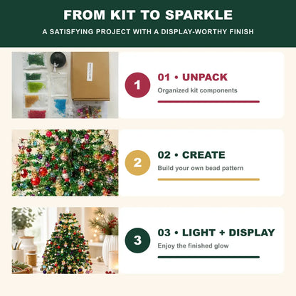 🔥HOT SALE🔥DIY Lighted Beaded Tabletop Tree Craft Kit