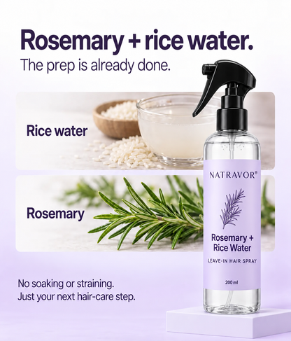 NATRAVOR® Rosemary + Rice Water Leave-In Hair Spray