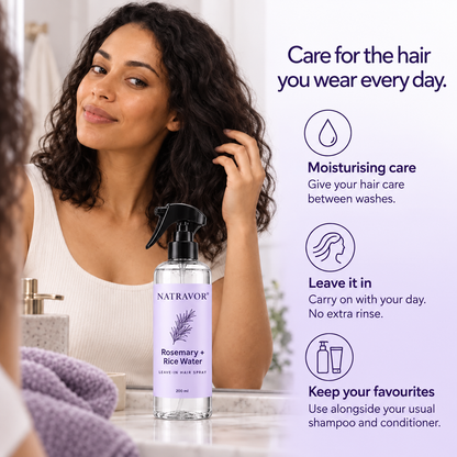 NATRAVOR® Rosemary + Rice Water Leave-In Hair Spray