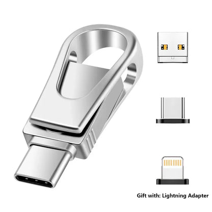 3-in-1 Thumb Drive with Dual USB Connector