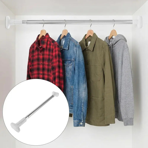 Drill-Free Adjustable Tension Rod – No Holes, No Damage, Instant Install
