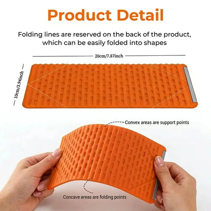 Portable Foldable Silicone Phone Holder, Bendable Freely into Any Shape, Multi-Angle Adjustable Stand for Mobile Phone, Tablet, Laptop, Anti-Slip Desktop Mount, Universal Fit, Home Office Travel Use, Orange Black