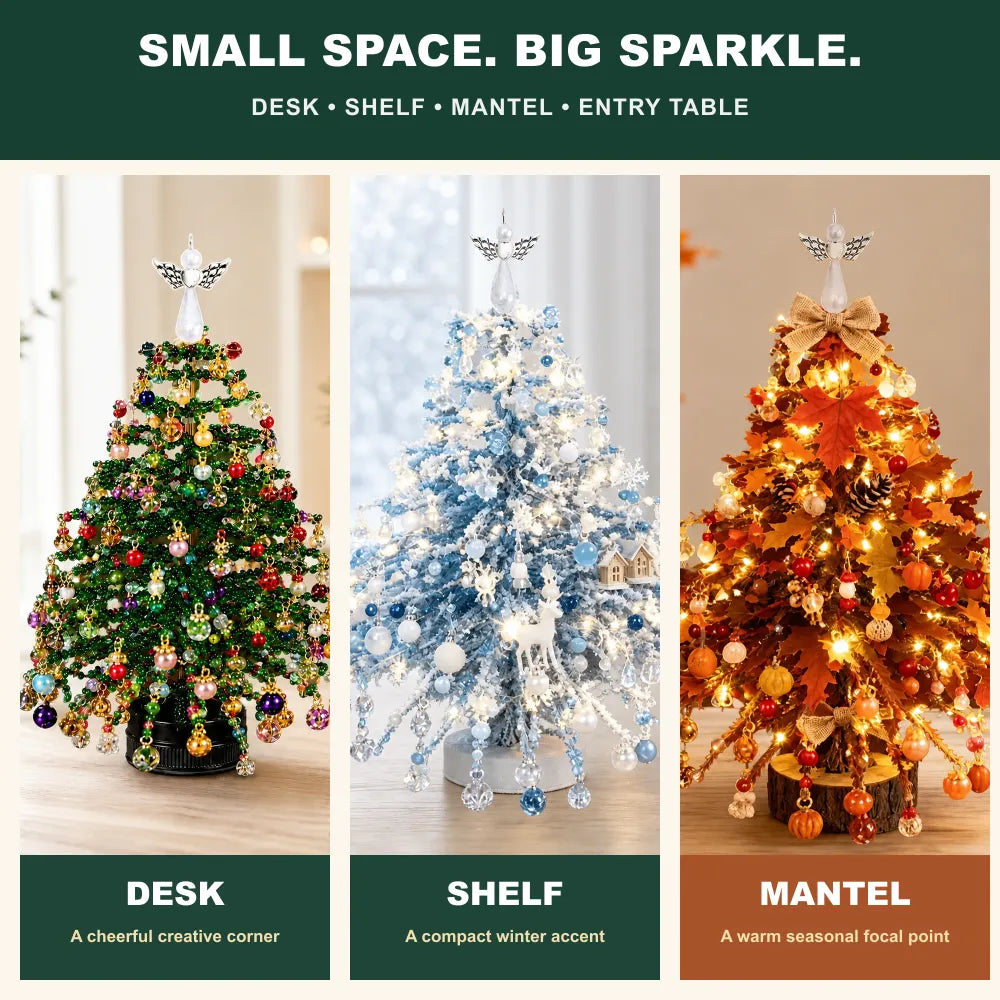 🔥HOT SALE🔥DIY Lighted Beaded Tabletop Tree Craft Kit