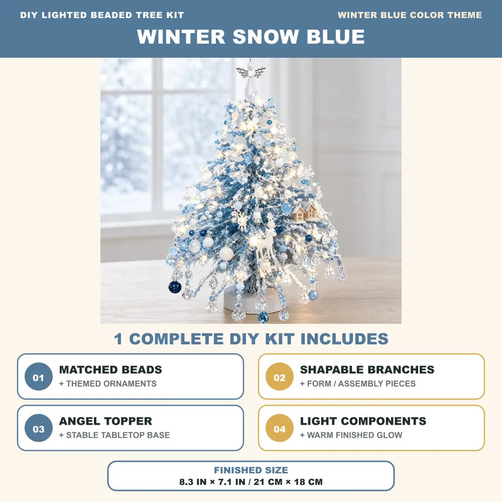 🔥HOT SALE🔥DIY Lighted Beaded Tabletop Tree Craft Kit