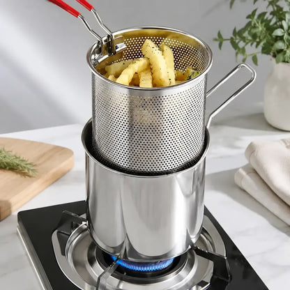 🔥HOT SALE🔥Compact Stainless Steel Deep Fryer Pot Set
