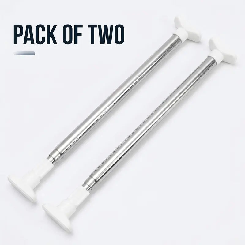 Drill-Free Adjustable Tension Rod – No Holes, No Damage, Instant Install