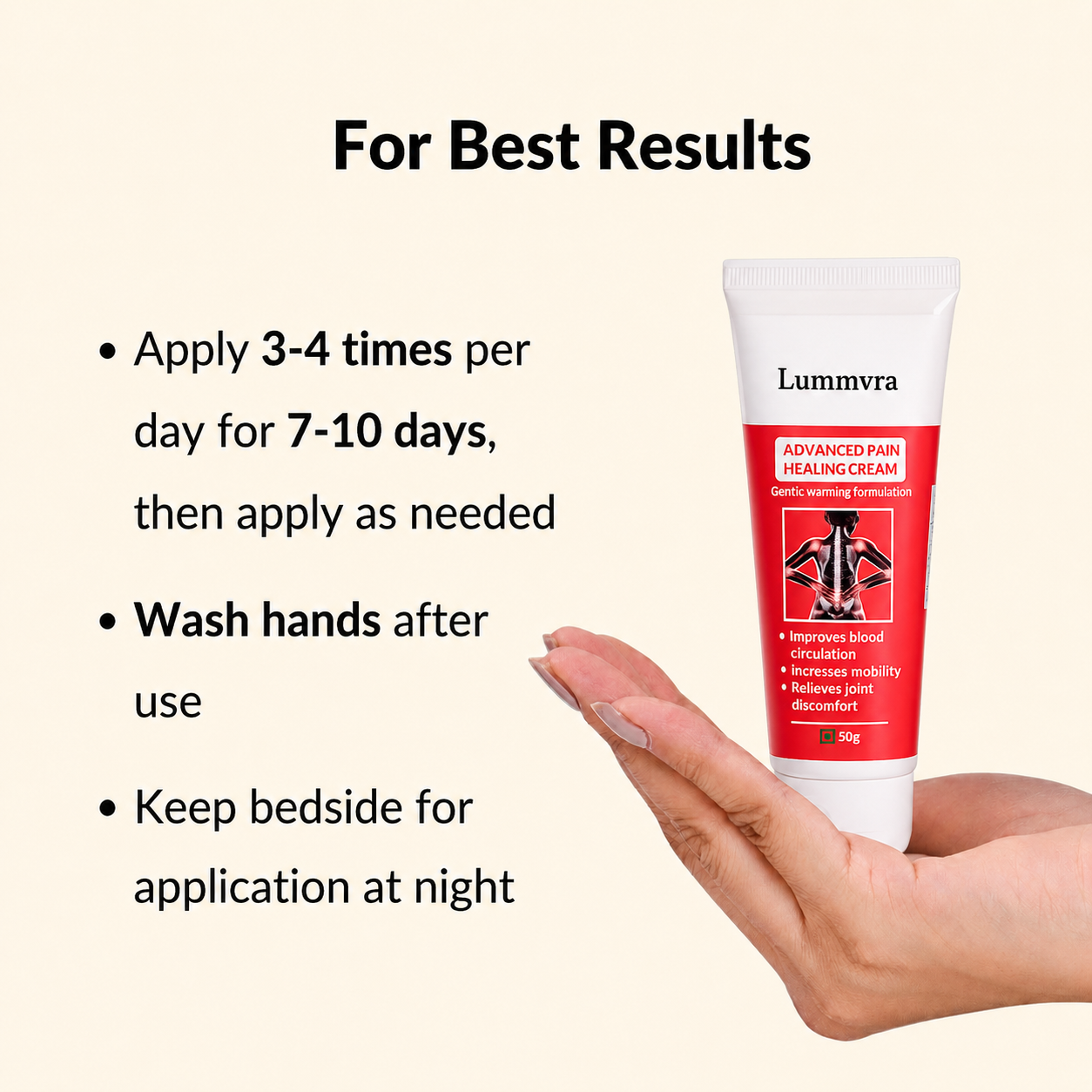 Lummvra Advanced Pain Healing Cream | Rapid & Lasting Relief for Muscle & Joint Pain