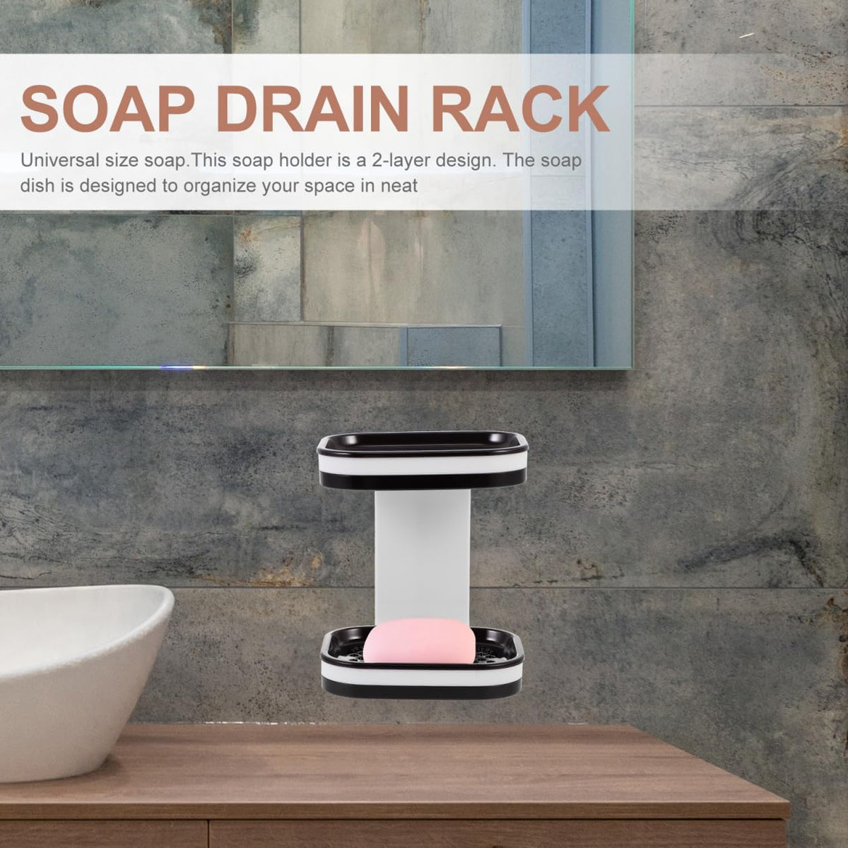 Wall Mounted Double-Layer Soap Bar Holder with Drainage Holes🧼
