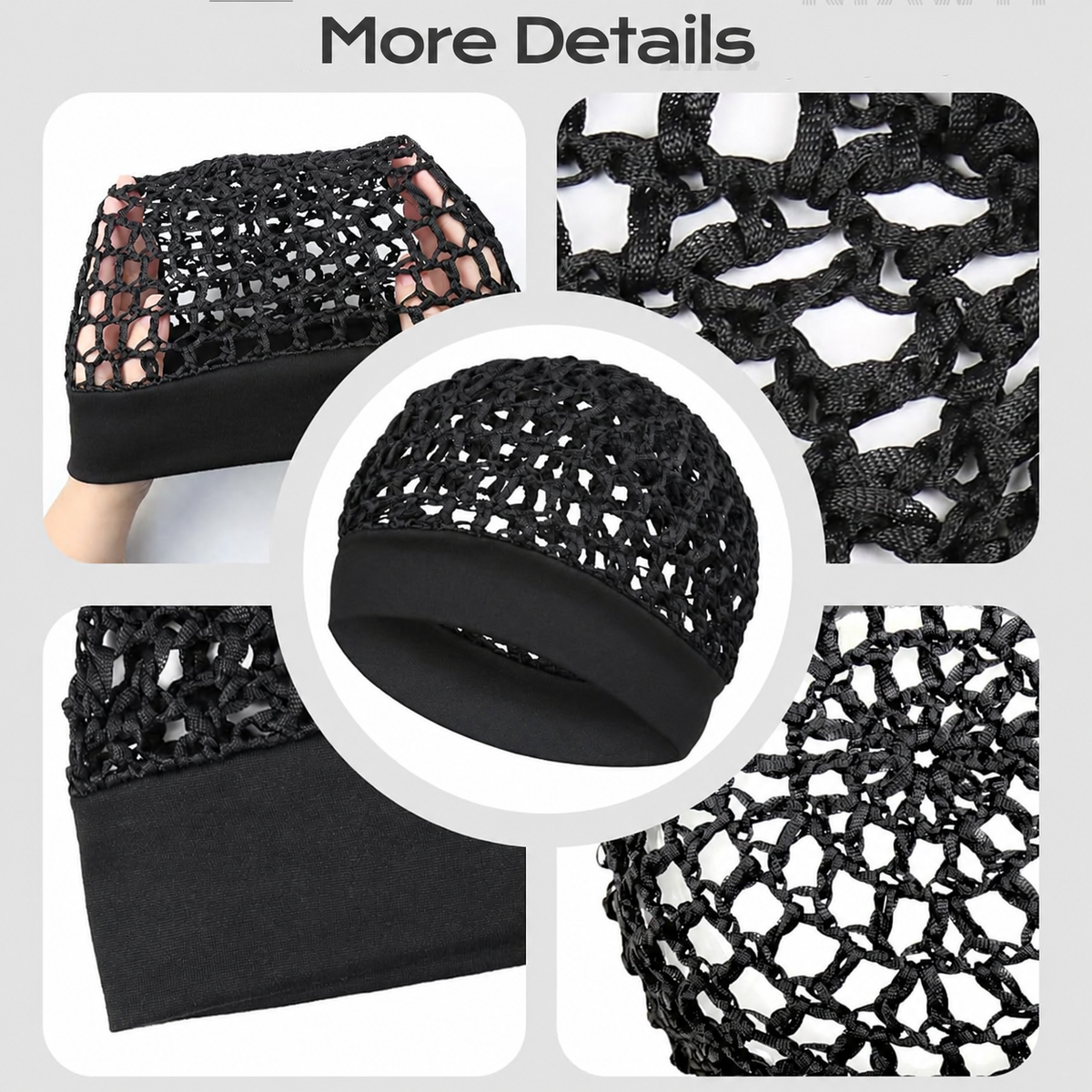3-Piece Stretchy Wide-Edge Sleep Bonnet Set – Soft Hair Protection Caps for Nighttime Hair Care