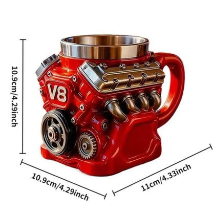 Engine-themed coffee mug