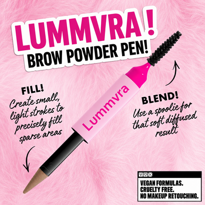 Lummvra Brow Powder Pen,24H Wear, Cream To Powder Eyebrow, Transfer-Resistant Formula, Lummvra™ Professional Makeup
