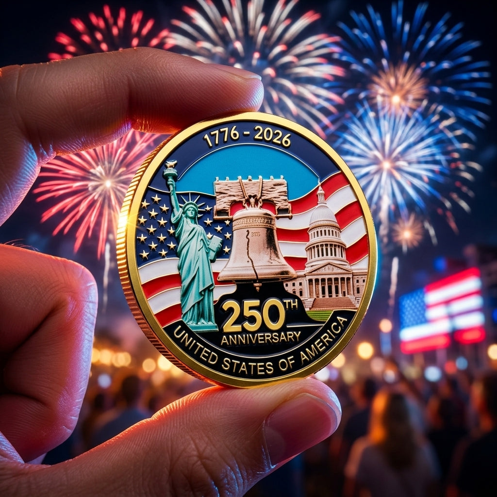 🔥LAST DAY 55% OFF✨9PCS USA 250th Anniversary Commemorative Coin Gift Set