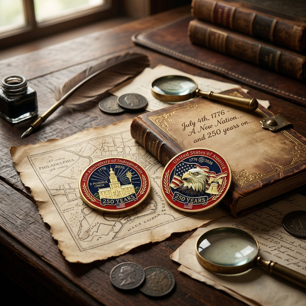 🔥LAST DAY 55% OFF✨9PCS USA 250th Anniversary Commemorative Coin Gift Set