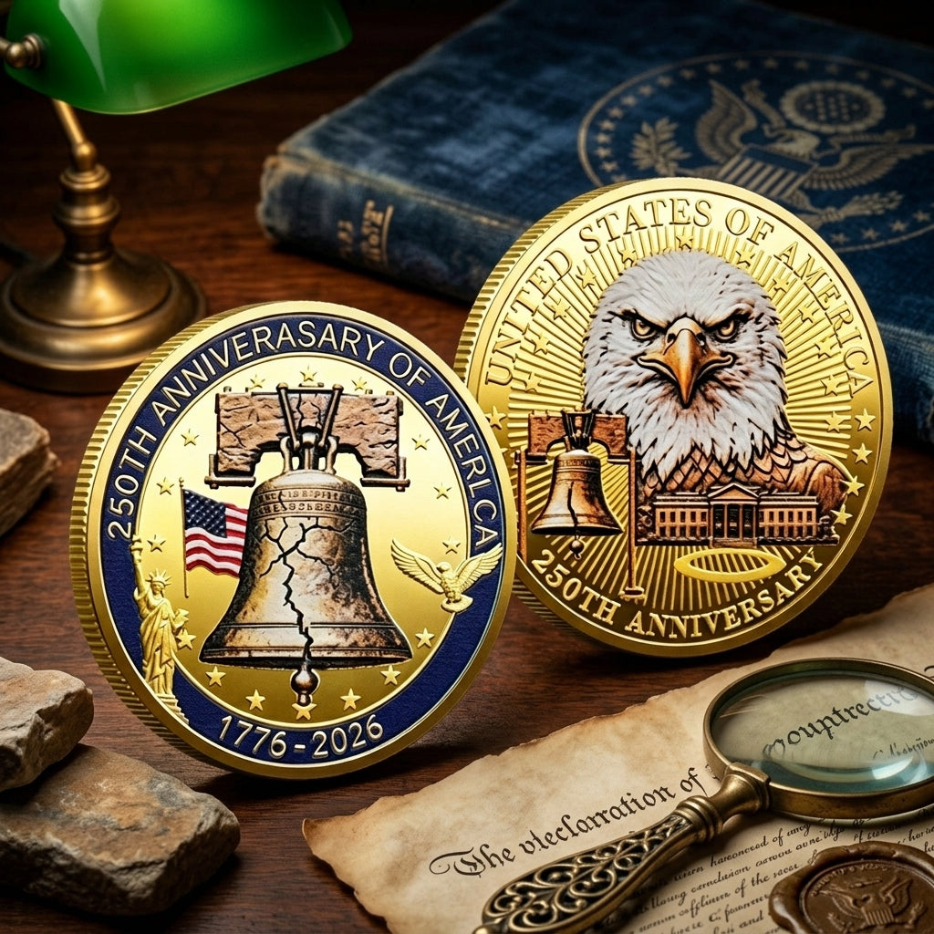 🔥LAST DAY 55% OFF✨9PCS USA 250th Anniversary Commemorative Coin Gift Set