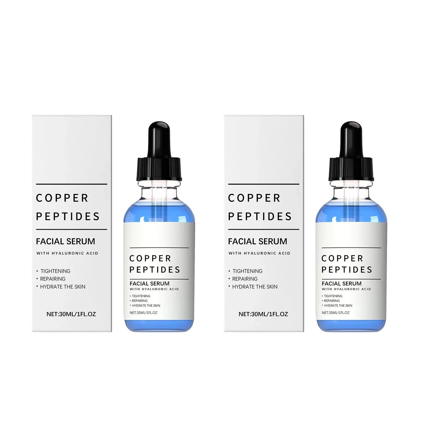 GHK-Cu and Hyaluronic Acid Anti-Aging Facial Serum