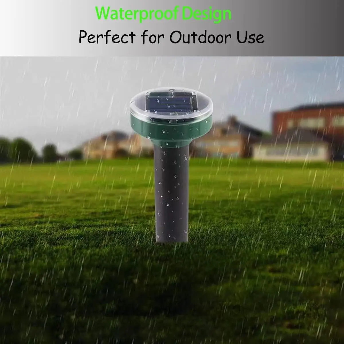 5Pack Mole Repellent Solar Powered Ultrasonic Snake Repellent Sonic Gopher Deterrent Spikes Waterproof Outdoor Pest Repeller for Lawn Garden & Yard