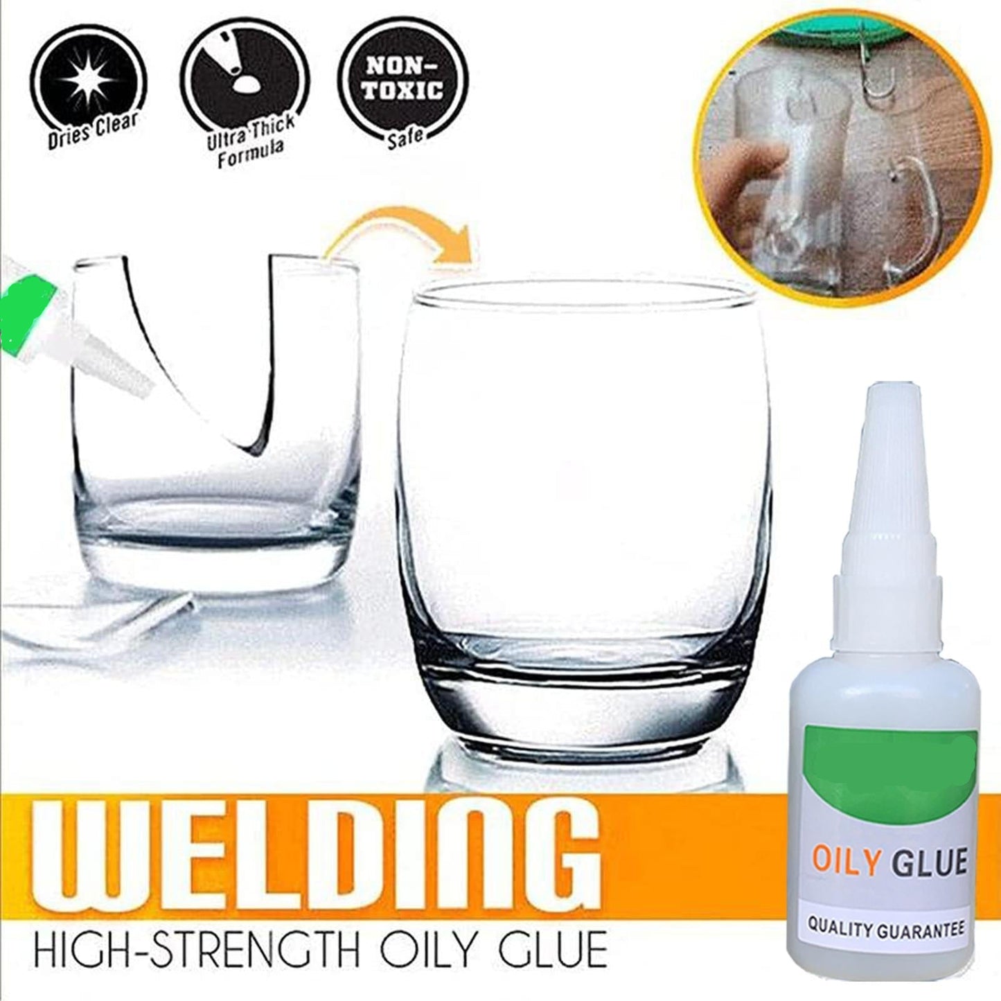 Upgrade to Large Capacity Welding High Strength Oily Glue,Universal Super Glue,Strong Plastic Glue Fast Repair and Curing for Metals, Plastics,with Anti Clog Cap,Strong Adhesive Waterproof Adhesive for Faux Leather,Metals,Wood,Plastics,Rubber.smartliving